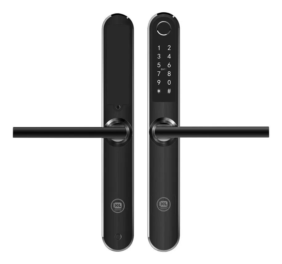[7709617732177] Cerradura Digital CHEKA Pico Loro Negra – Smart Lock Wi-Fi para Puertas Corredizas