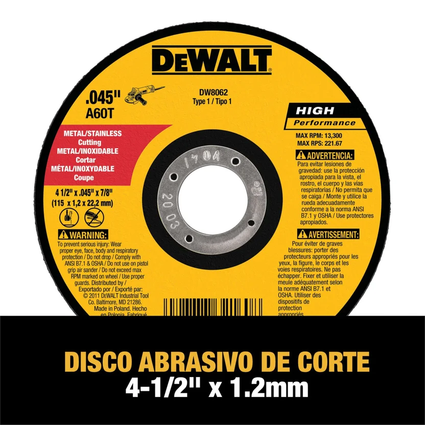 DISCO FINO HP 4 1/2 *0,45 T41 DW8062C-AR