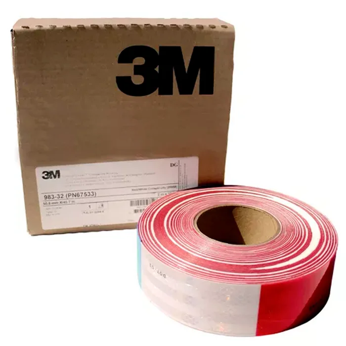 CINTA REFLECTIVA 5CM BLANCO/ROJO 3M 983-32 (METRO)