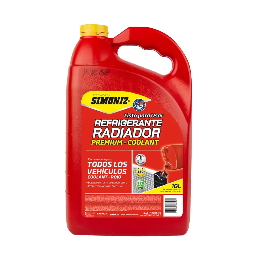 [7702155030460  (108189)] REFRIGERANTE RADIADOR GALON ROJO SIM-5324