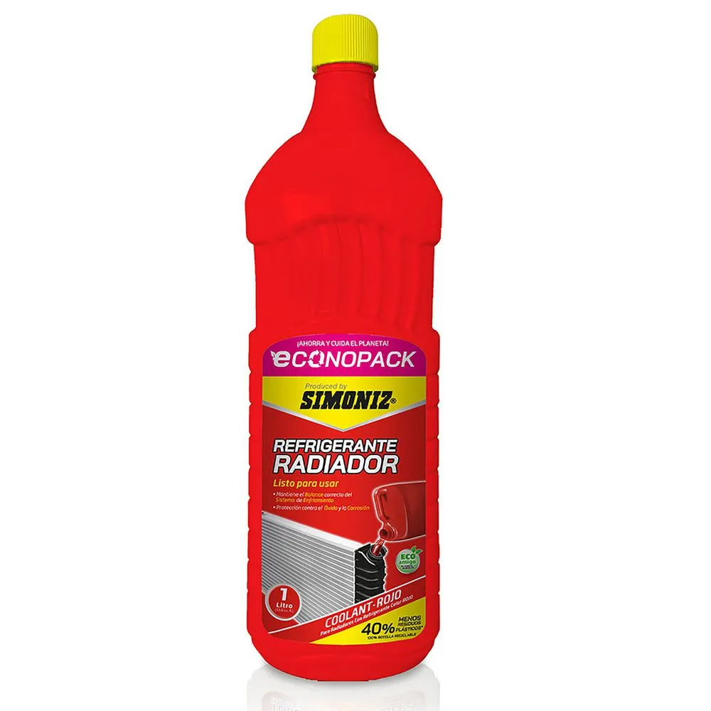 REFRIGERANTE RADIADOR ECONOPACK ROJO 1L