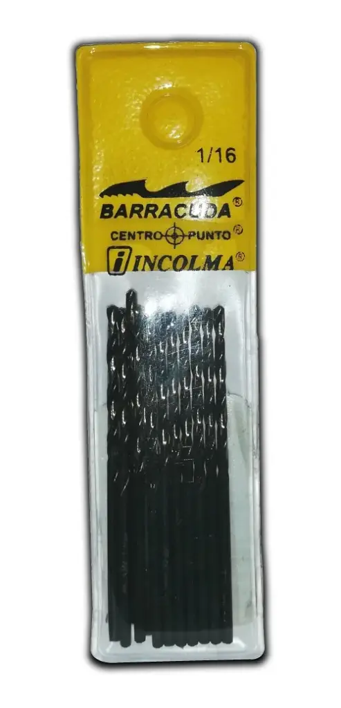 BROCAS DE ACERO RÁPIDO HSS 1/16" INCOLMA