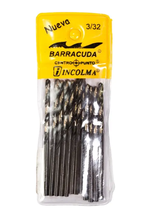 BROCAS DE ACERO RAPIDO 3/32' INCOLMA (12 UND) 