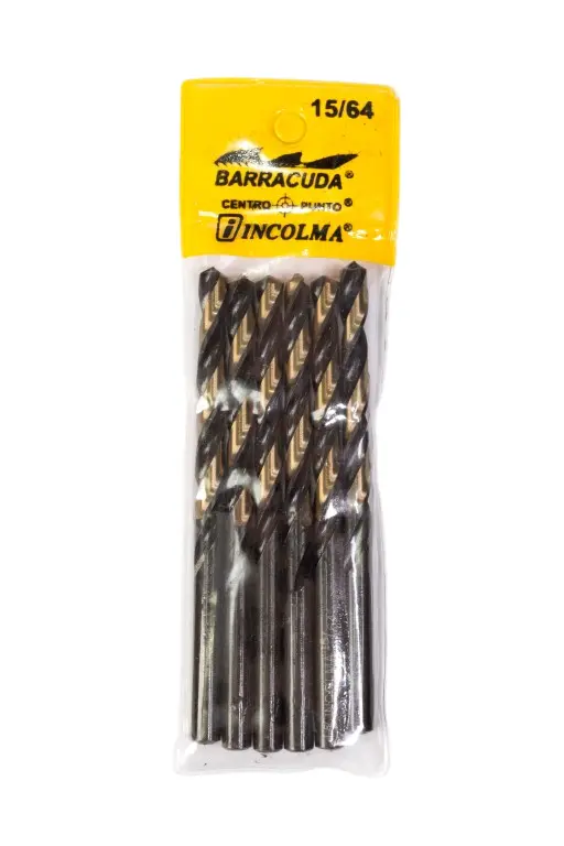 BROCAS DE ACERO RÁPIDO HSS 15/64" INCOLMA(6UND)