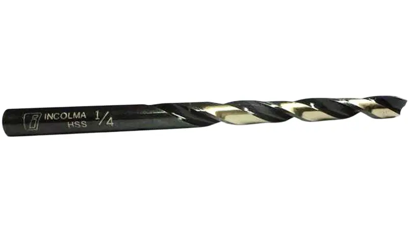 [62560  (0750265)(8141113) (1106)] BROCAS DE ACERO RÁPIDO HSS 1/4" INCOLMA (6UND)