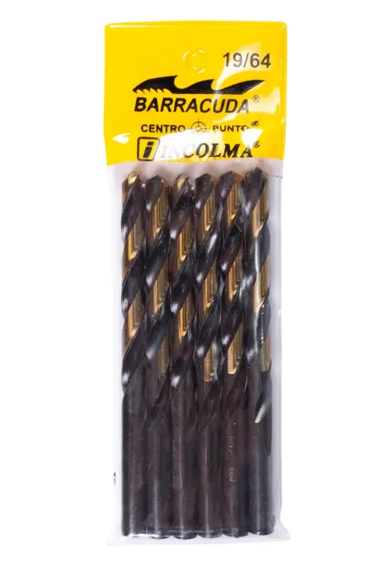 [62563 (0750323) (8141116)] BROCAS DE ACERO RÁPIDO HSS 19/64" INCOLMA (6UND)