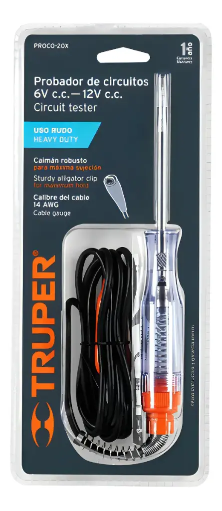 [7501206610985 (13985) (8408804)] PROBADOR DE CORRIENTE USO PESADO 6-12V