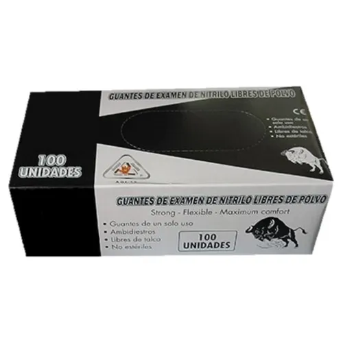 [612040] GUANTES NITRILO HD NEGRO BODY SAFE TALLA XL