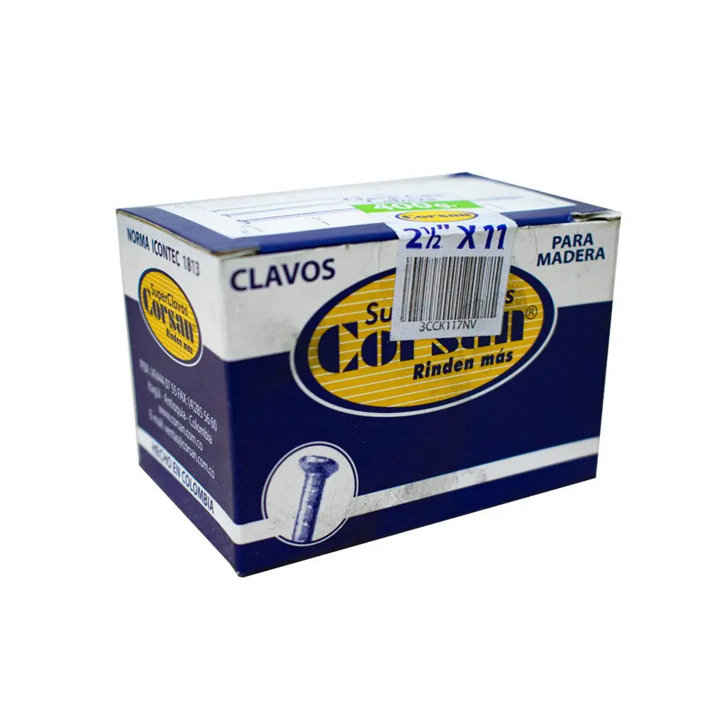 CLAVO COMÚN CON CABEZA 2-1/2 X 11 500GR