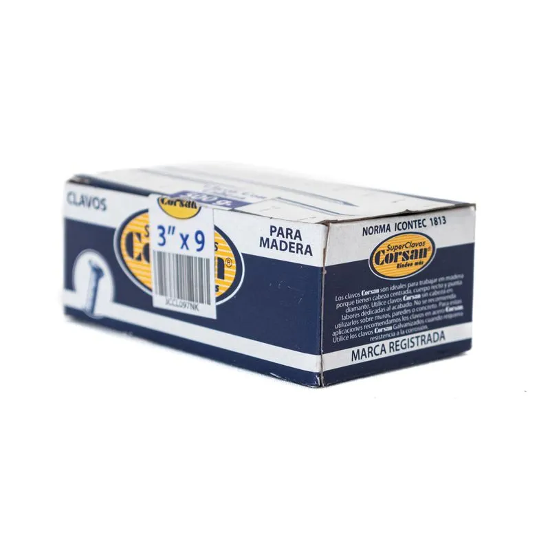 [3CCL097NK] CLAVO COMÚN CON CABEZA 3 X 9 500GR