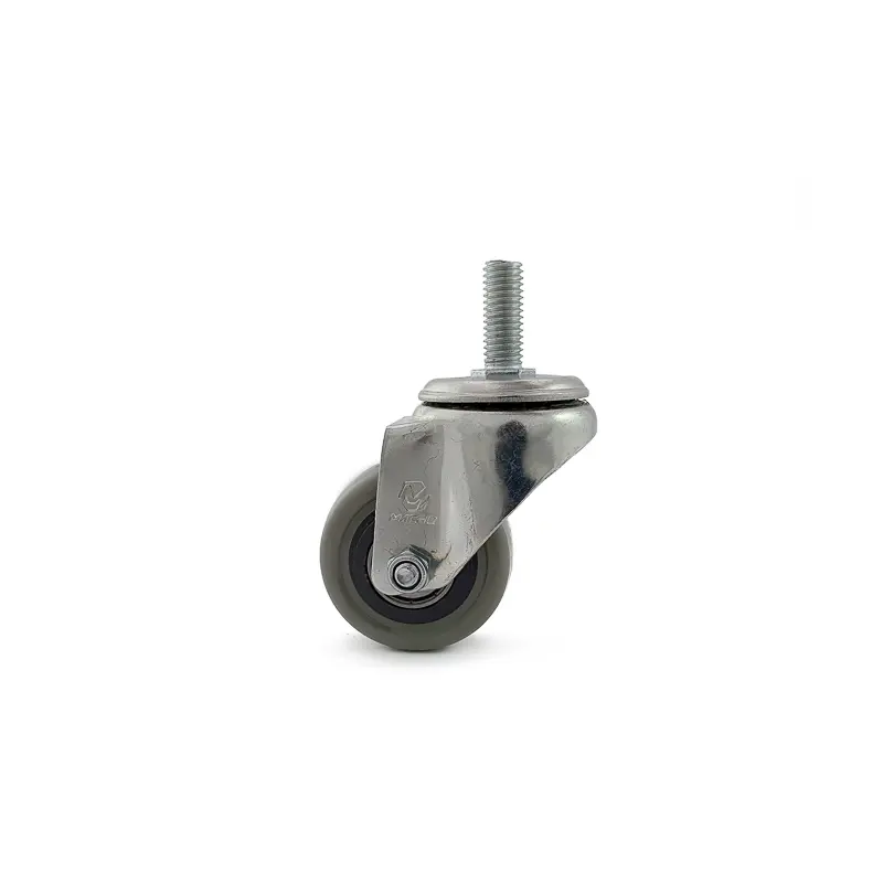 RODACHINA CON ESPIGO 2 1/2" PVGR 03 E MACHO GRIS