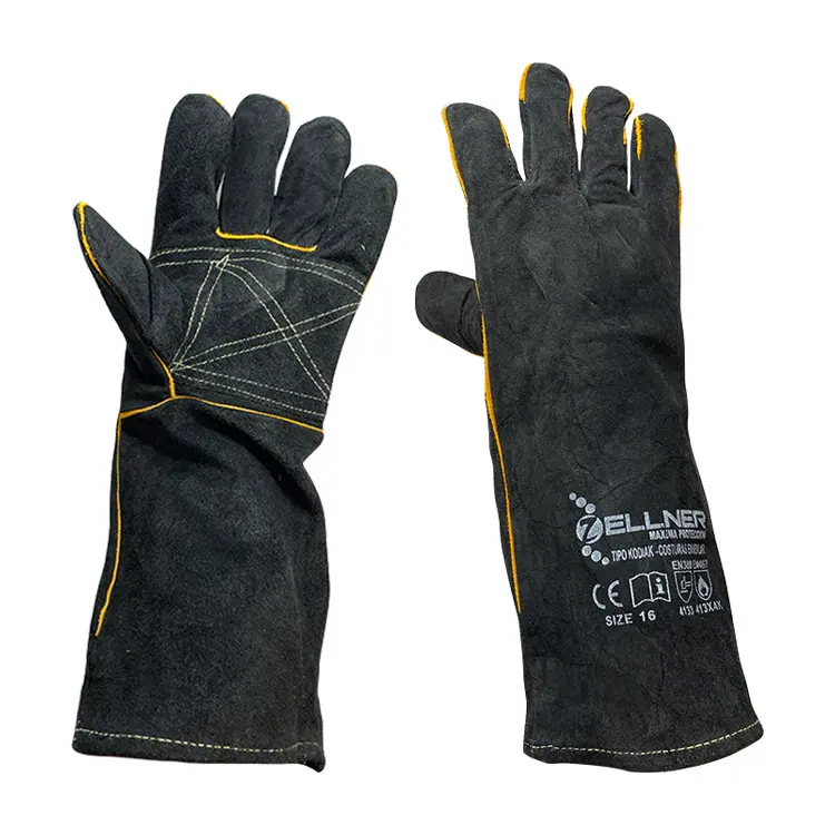 GUANTE SOLDADOR 16' KEVLAR NEGRO