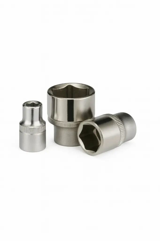  COPA CROMADA CORTA DE 6 PUNTOS DE 30MM CUADRANTE 3/8"