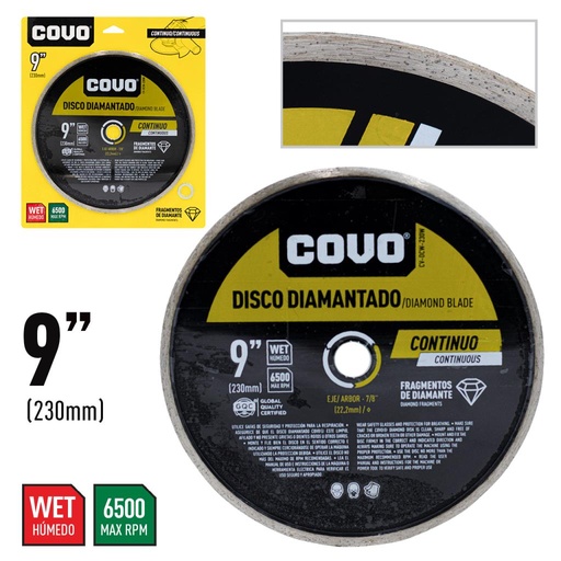 [(CV-DCW-230W)] DISCO DIAMANTADO CONTINUO 9"
