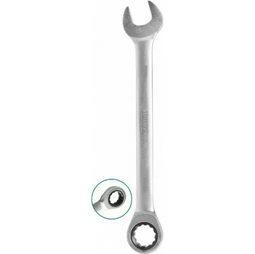 [(657094) (TCSPAR091)] LLAVE COMBINADA CON RATCHET CROMADO 9MM