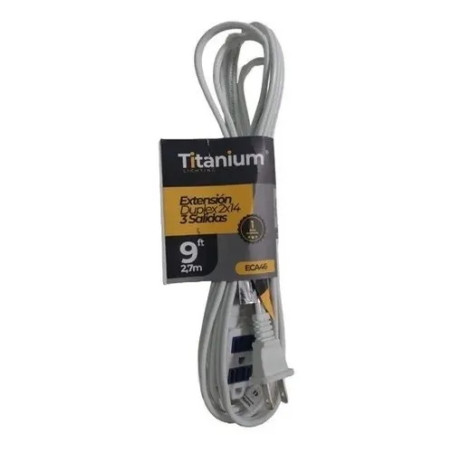 [(0050821)] EXTENSIÓN ELÉCTRICA DÚPLEX BLANCA 2X14X2.7 MTS