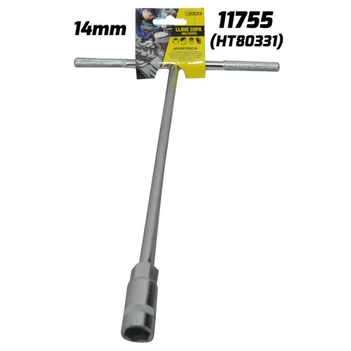 [(11752)(HT80328)] LLAVE COPA EN T CON CUADRANTE 11 MM
