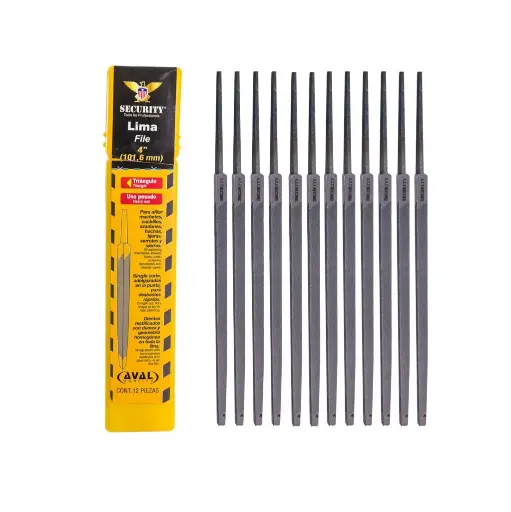 [(A145-9YS8134-4)] JUEGO DE LIMA 4" TRIANGULAR DISPLAY X12