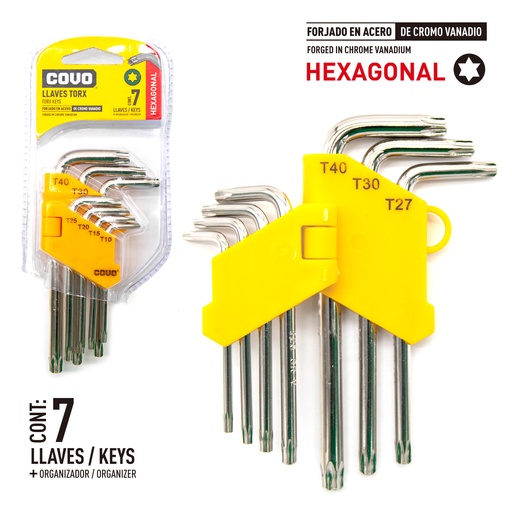 [(CV-TK-2)] JUEGO DE LLAVES TORX 7PZS