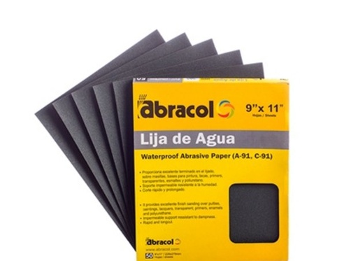 [(812001000) (0410043)] PLIEGO LIJA DE AGUA 100 ABRACOL