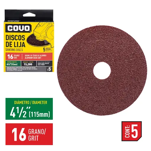 [(CV-SD-1516)] DISCOS DE LIJA PARA ESMERIL x 5 Unds