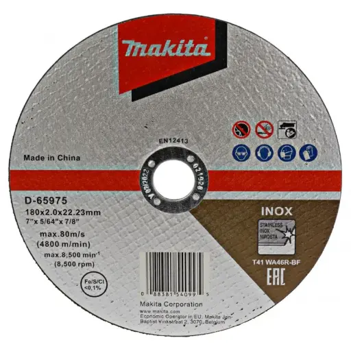 [D-65975] DISCO ABRAS-CORTE METAL INOX 7" X 5/64" X 7/8" 