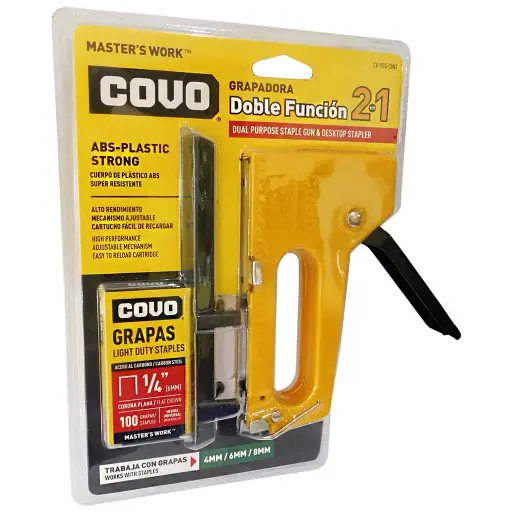 [CV-9SG-2IN1] Grapadora Doble Función COVO 2 en 1 Manual Profesional en Blíster