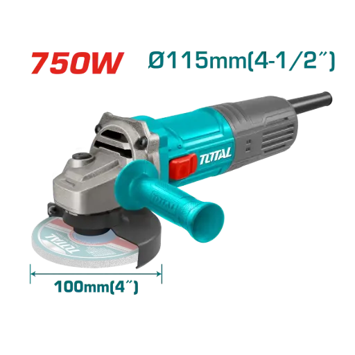 [UTG10711556] Pulidora 4 1/2 710W Total Industrial + Mango Auxiliar