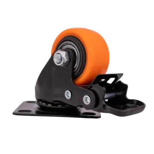 Rodachina 1½" Giratoria con Freno RUDA x 4 Unidades