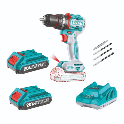 [181893] Combo Taladro Percutor 20V con 2 Baterías y Cargador – Super Total