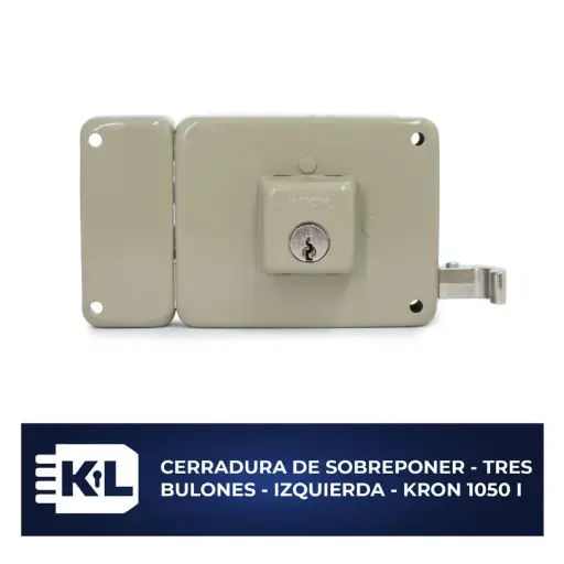 [7709673061457 (KRON 1050 I)] CERR. DE SOBREPONER TRES BULONES IZQUIERDA MARCA KRON 