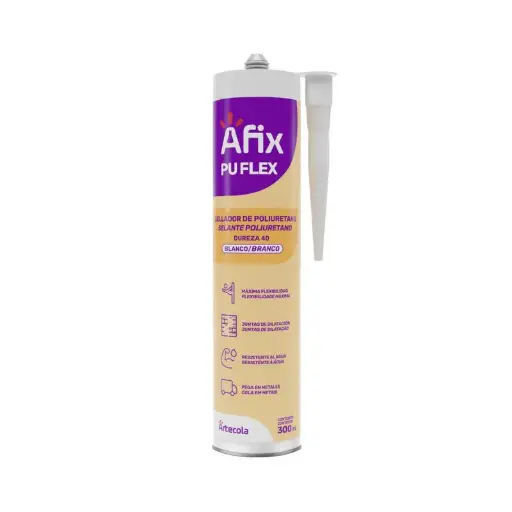 [7503036143084 (0406035)] SELLADOR POLIURETANO AFIX BLANCO CARTUCHO X 300 ML 