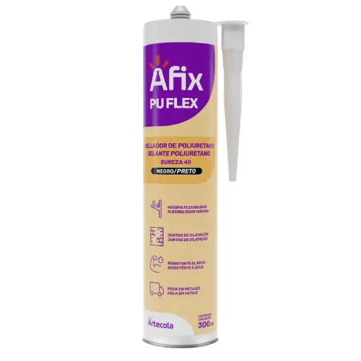 [7503036143107 (0406033)] SELLADOR POLIURETANO AFIX NEGRO CARTUCHO X 300 ML 