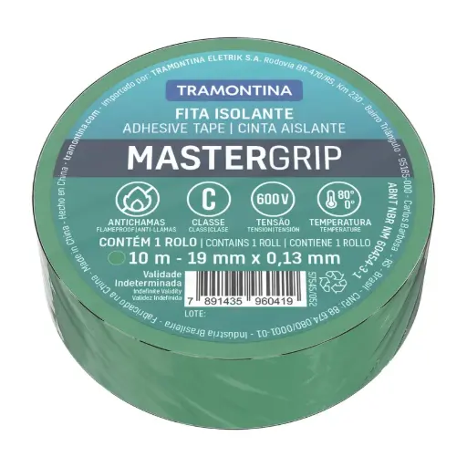 [7891435960419 (57545/052)] CINTA AISLANTE 10M 0.13MM VERDE 