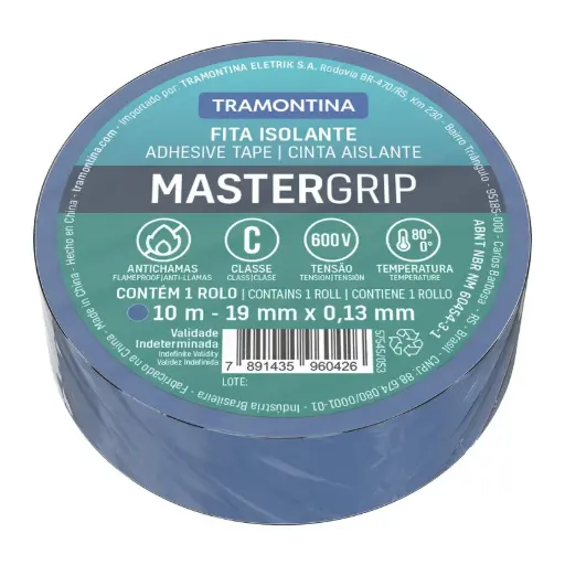 [7891435960426] CINTA AISLANTE 10M 0.13MM AZUL