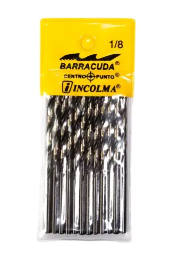 [62552  (0750109)(8141105) (1098)] BROCAS DE ACERO RAPIDO HSS 1/8' INCOLMA (12UND)
