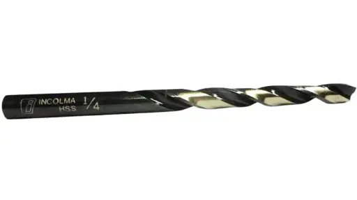 [62560  (0750265)(8141113) (1106)] BROCAS DE ACERO RAPIDO HSS 1/4' INCOLMA (6UND)