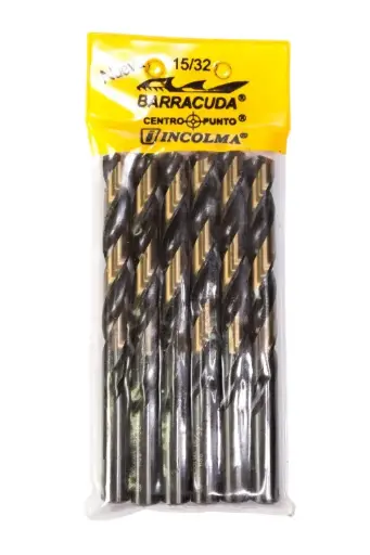 [62571 (8141124) (0750489)] BROCAS DE ACERO RAPIDO HSS 15/32' INCOLMA (12UND)
