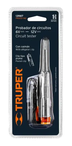 [7501206671955  (13987)] TESTER 14 CM DE CORRIENTE DIRECTA CON CAIMAN TRUPER