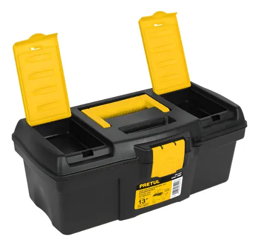 [7506240654223  (20602)] CAJA DE HERRAMIENTAS 13" CON COMPARTIMIENTO PRETUL