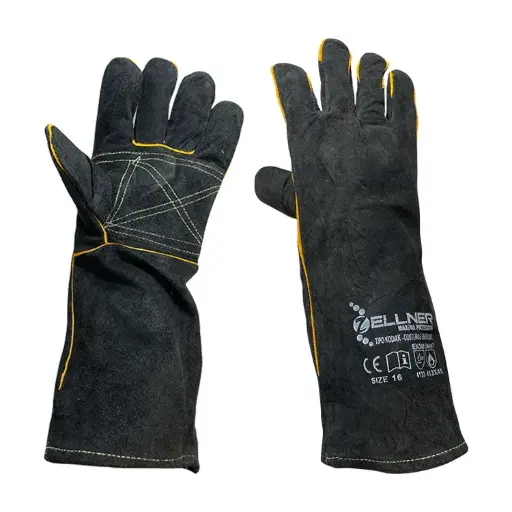 [609376 (D5T0015) (EG-P09) (D5T0021)] GUANTE SOLDADOR 16' KEVLAR NEGRO