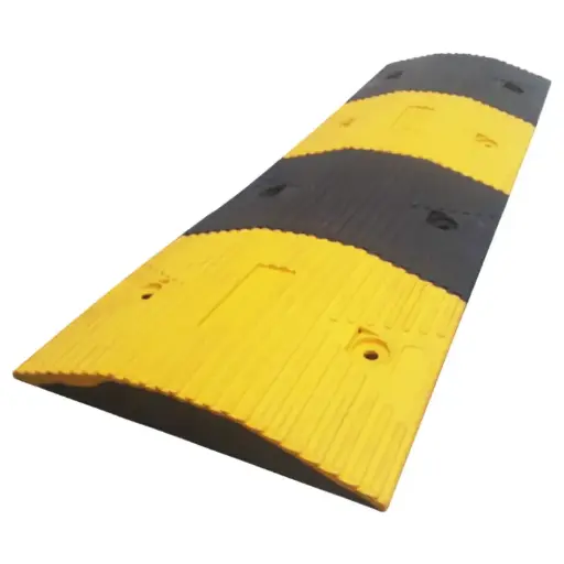 [1002-128] REDUCTOR DE VELOCIDAD EN CAUCHO AMARILLO/NEGRO 2 COL 100X40X5 CM 